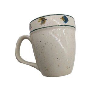 Folkcraft Stoneware Rainbow Trout Coffee Cup Mug Scotty Z Fly Fishing Flies